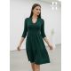Rensix Ophelia selyem viszkóz ruha, smaragdzöld