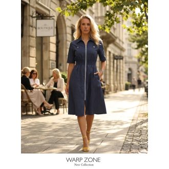 Warp Zone Zelma zippes ingruha, tintakék mintás