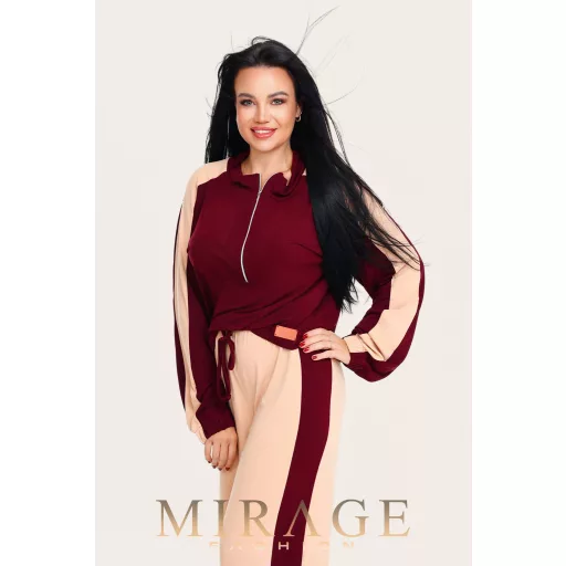Mirage Párma szabadidő szett burgundi-bézs