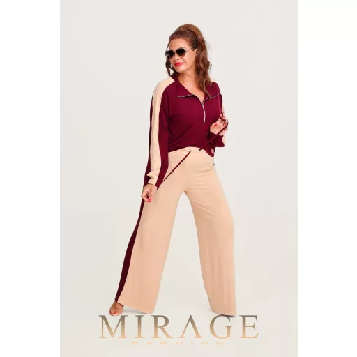 Mirage Párma szabadidő szett burgundi-bézs