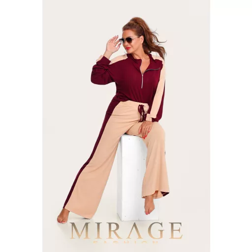 Mirage Párma szabadidő szett burgundi-bézs