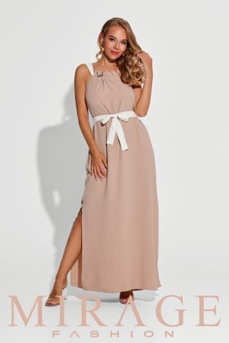 Mirage Avantgard silky szatén maxiruha, karamell