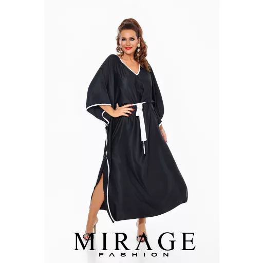 Mirage Gésa silky szatén maxiruha, fekete