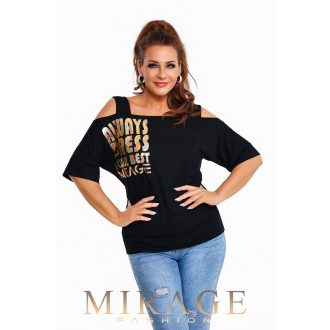 Mirage Savannah vállán pántos felső, fekete