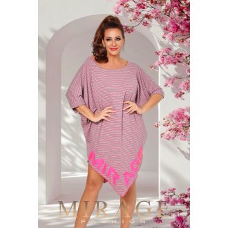 Mirage Tetris bő tunika, pink csíkos