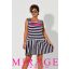 Mirage Rege fodros pamut trikóruha, csíkos