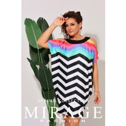 Mirage Barbados ujjain nyitott tunika, csíkos