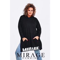 Mirage Ginger vastag kapucnis pulóver, fekete