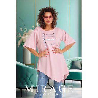 Mirage Zhanna asszimetrikus tunika, púder