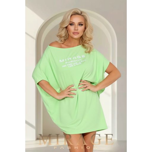 Mirage Sziszy asszimetrikus tunika, almazöld