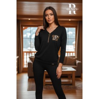 Rensix Zippes, gumis aljú felső, fekete