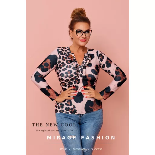 Mirage Charlotte fodros felső, ocelot