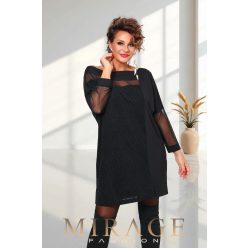 Mirage Flavour neccbetétes alkalmi ruha, fekete