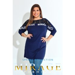 Mirage Kinga csipkebetétes ruha, tengerészkék