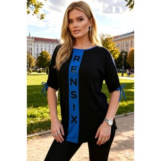 Rensix Gap vállain nyitott bő felső, fekete-kék
