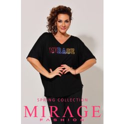 Mirage Madelin hátán kivágott felső, fekete