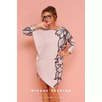 Mirage Tekla bordűr mintás tunika, bézs