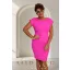 Mirage Athén emelt vállú poliamid ruha, fuxia