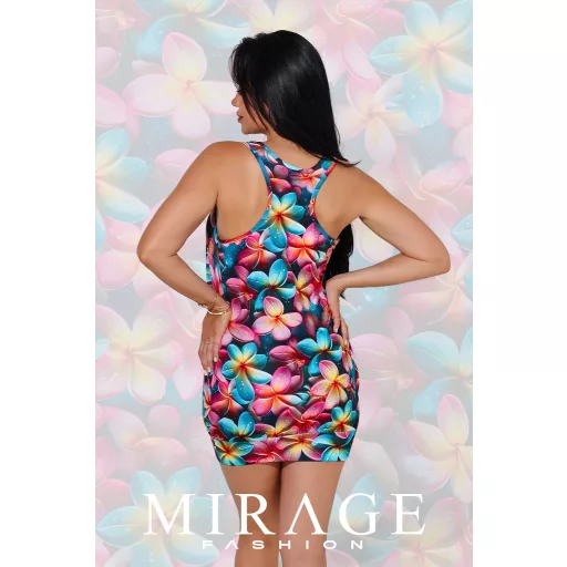 Mirage Forte zsebes trikóruha, virágos