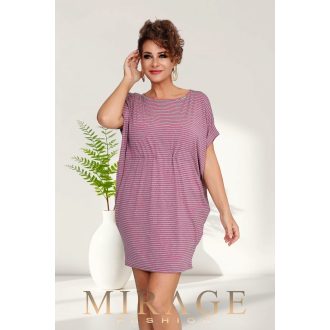   Mirage Levendula mell alatt húzókás tunika, szürke pink csíkos