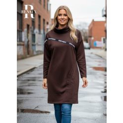 Rensix Pandora oldalán húzókás tunika, csokibarna
