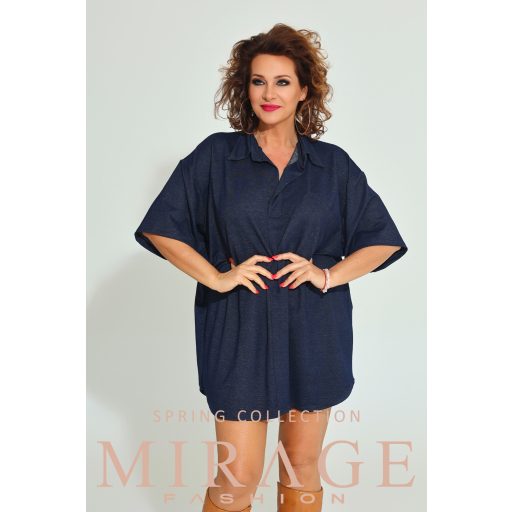 Mirage Apokalipsz bő farmer tunika, indigókék