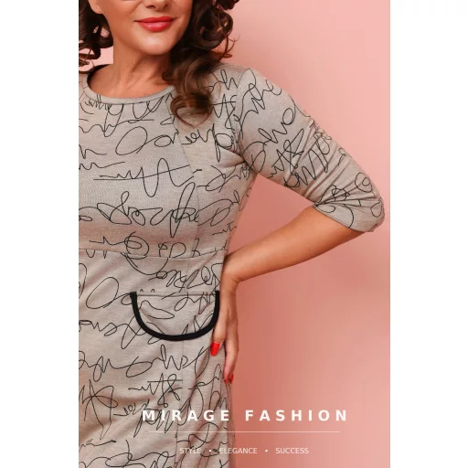 Mirage Valentina Jacquard puntó ruha, mintás