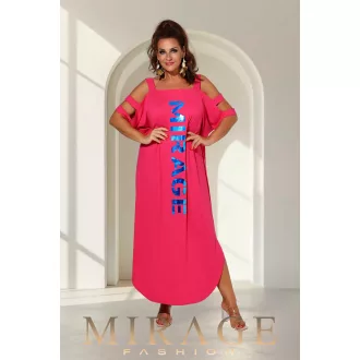 Mirage Akropolisz vállán pántos maxiruha, pink