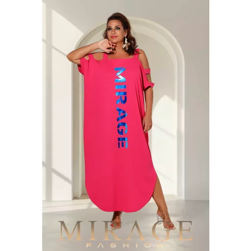 Mirage Akropolisz vállán pántos maxiruha, pink