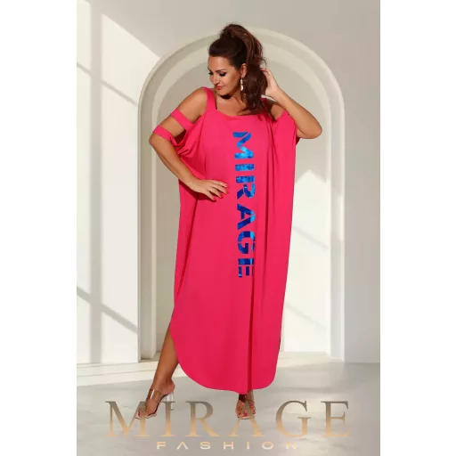 Mirage Akropolisz vállán pántos maxiruha, pink