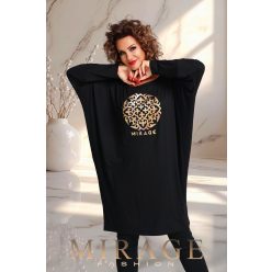 Mirage Nikoletta neccbetétes tunika, fekete