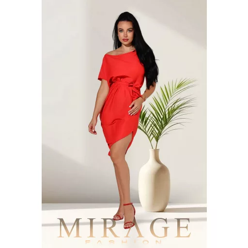 Mirage Kimberly asszimetrikus silky szatén tunika, dinnye