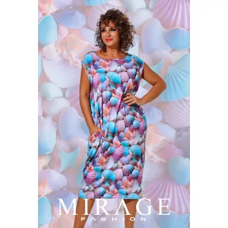 Mirage Filippa zsebes hosszú ruha, kagyló mintás