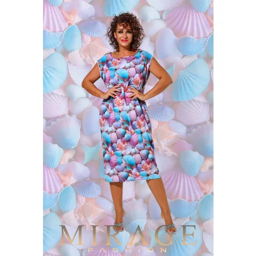 Mirage Filippa zsebes hosszú ruha, kagyló mintás