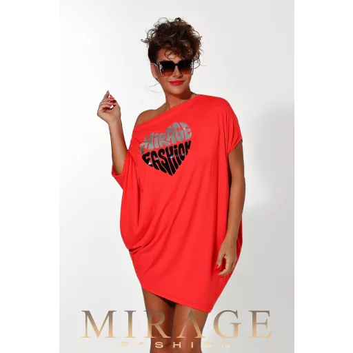 Mirage Mirella asszimetrikus tunika, dinnye