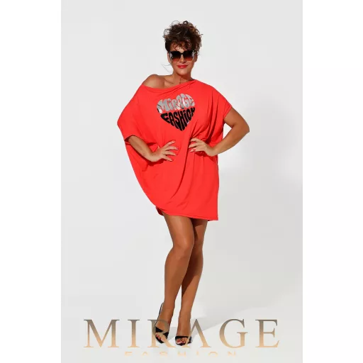 Mirage Mirella asszimetrikus tunika, dinnye