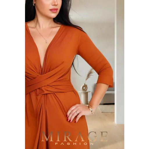Mirage Jelli hátul gombos lezser overál, konyak