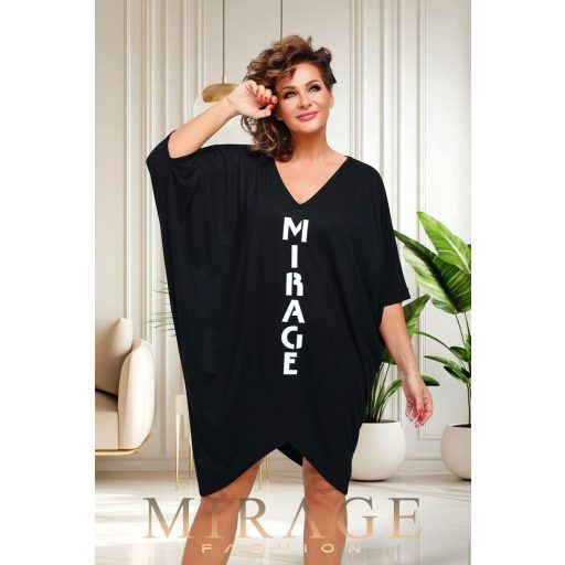 Mirage Szuzy V nyakú, bő tunika, fekete