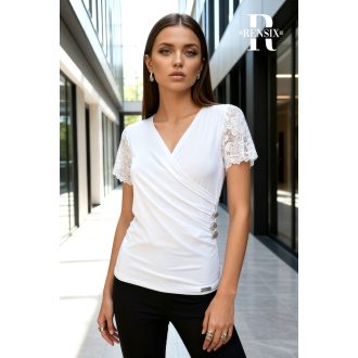 Rensix Zoé csipkebetétes poliamid felső, fehér