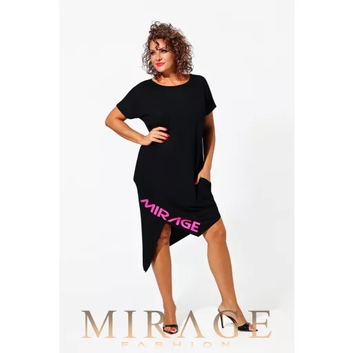 Mirage Barateon zsebes tunika, fekete