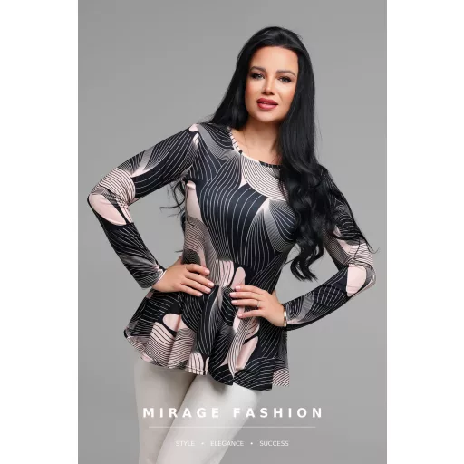 Mirage Oxelo peplum felső, mintás