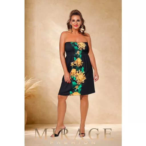 Mirage Summer csőruha, fekete mintás