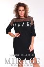 Mirage Rebarbara hálós pamut ruha, fekete