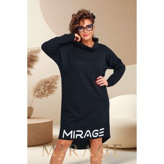 Mirage Tissana kámzsás nyakú ruha, fekete