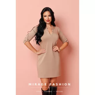 Mirage Hidra ujján gombos nizza ruha, bézs