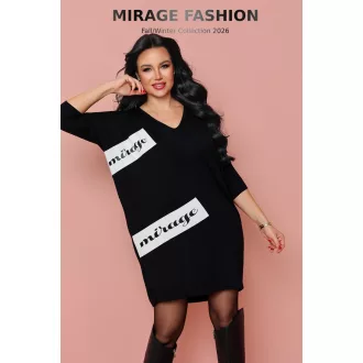 Mirage Napsugár betétes bő tunika, fekete