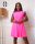 Rensix Naira fodros, A vonalú ruha, UV pink