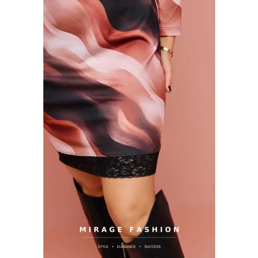 Mirage Linnie csipke aljú ruha, mintás