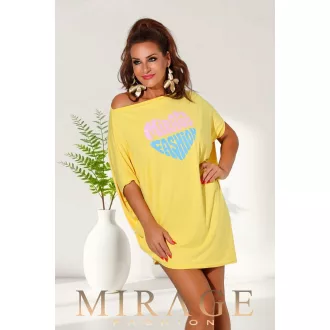 Mirage Mirella asszimetrikus tunika, sárga