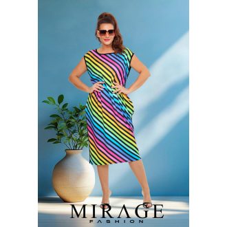 Mirage Mariah zsebes hosszú ruha, csíkos